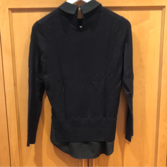 Ted baker London black sweater over black blouse. Gold embellished collar - Picture 3 of 4